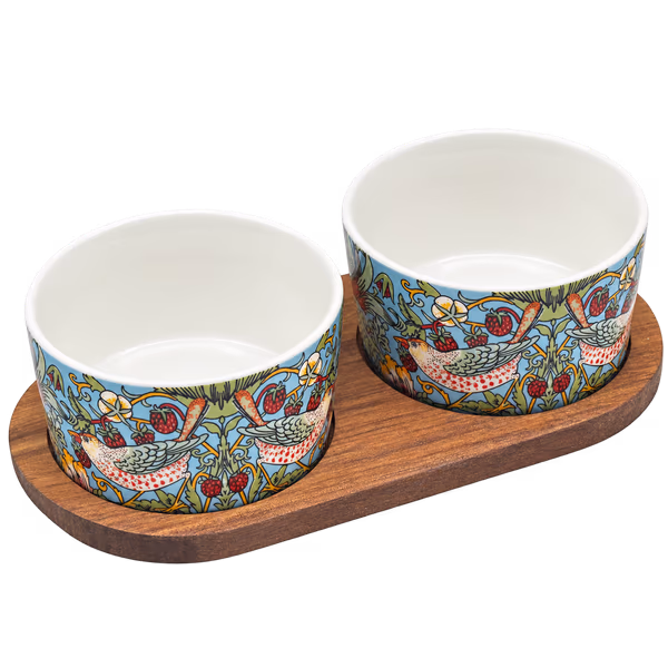 William Morris Strawberry Thief Snack Bowls — Set of 2